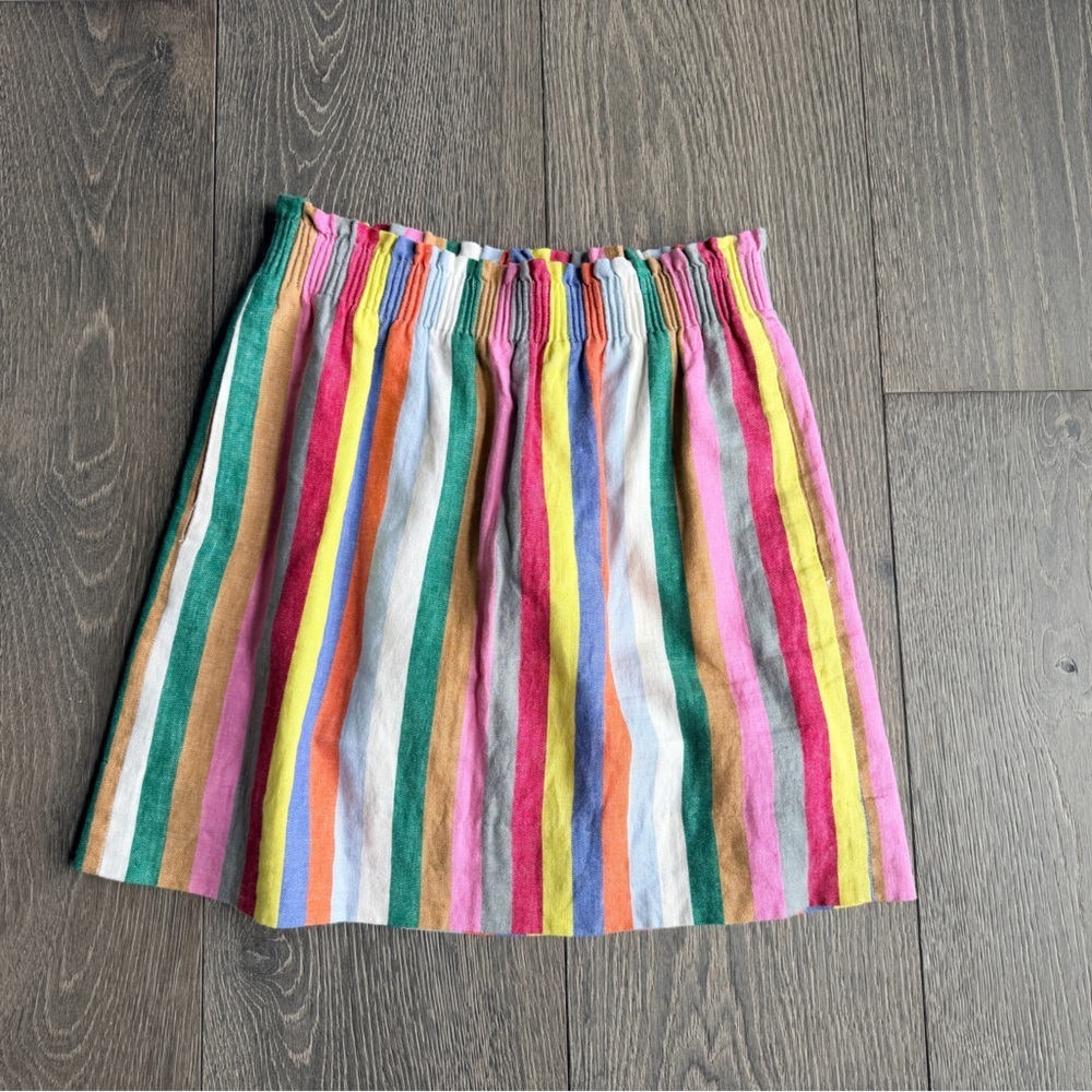 J.Crew Factory Multi Color Linen-Blend Mini Skirt Size 0